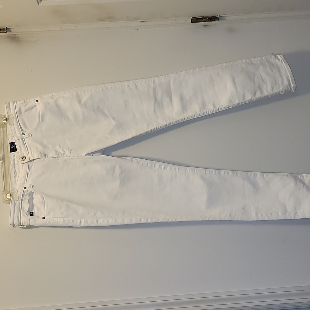 AG The Prima Mid Rise White Cigarette leg Stretch Jeans | Size 31 - Picture 2 of 9